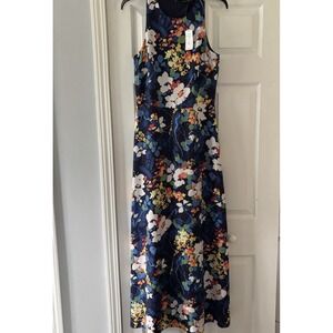Banana Republic 4 Tall Stappy Fixed‎ Sleeveless Floral Maxi Dress New
